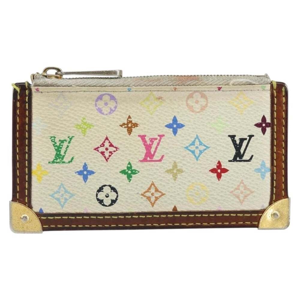 Louis Vuitton Monogram Multicolor Pochette Cles Coin Purse White